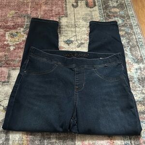 JAG Jeans Legging Sz LP ankle skinny medium wash faux front pockets